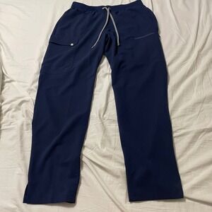 Fabletics Scrub Pants Mens XL Tall Navy Blue Feel Good Performance Straight Leg